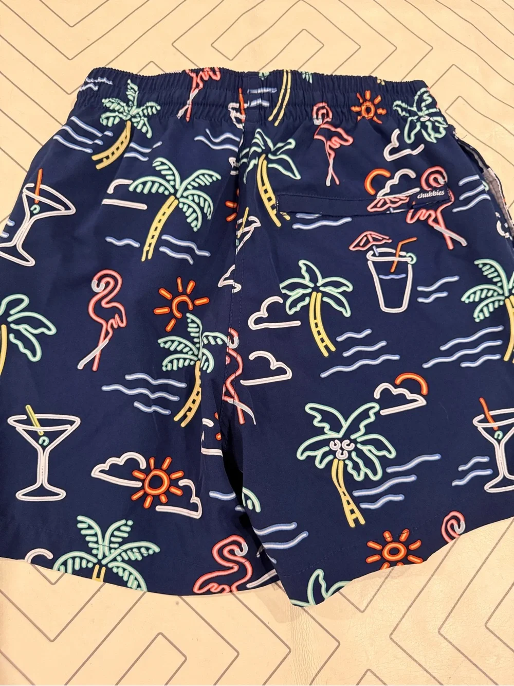 Chubbies Navy Neon Lights Swim Trunks